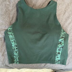 Athleta Forest Green Camouflage Tank Top
